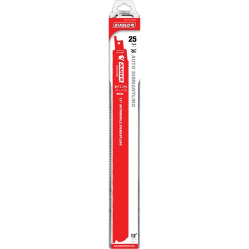 Reciprocating Blade for Auto Dismantling, Bi-Metal, 10-14 TPI, 12" L x 1" W Helyx Safety & Industrial Supplies