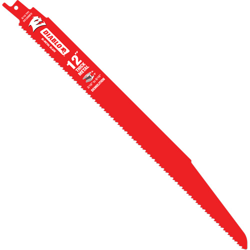 Reciprocating Blade for Thick Metal/Demolition, Bi-Metal, 8-10 TPI, 12" L Helyx Safety & Industrial Supplies