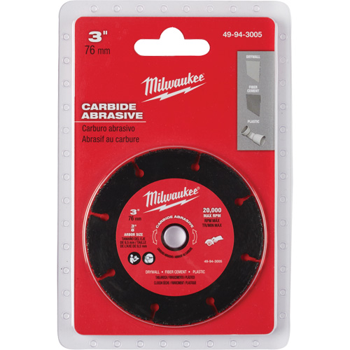 Carbide Abrasive Blade, 3" x 3/8" Arbor, Silicon Carbide, 20000 RPM Helyx Safety & Industrial Supplies
