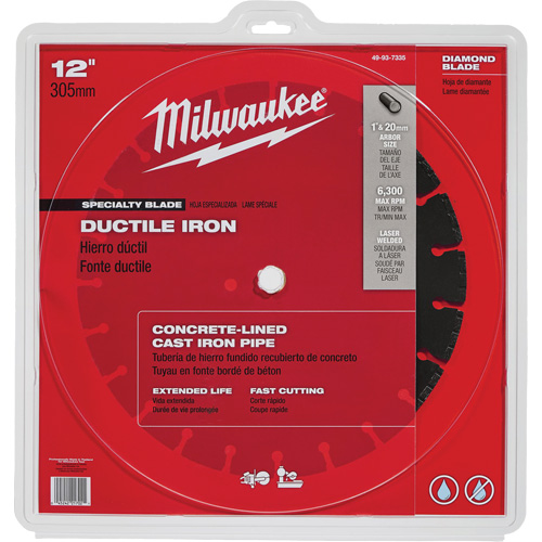 Circular Saw Blade, 12", Ductile Iron Use Helyx Safety & Industrial Supplies
