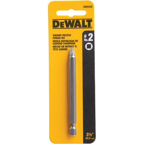 Power Bit, Square, #2 Tip, 3-1/2" Drive Size, 3-3/5" Length Helyx Safety & Industrial Supplies