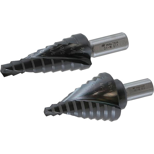 Multi-Step Step Drill Bit, 1/4" - 1" , Titanium Helyx Safety & Industrial Supplies