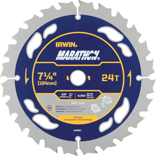Marathon&reg; Circular Saw Blade, 7-1/4", 24 Teeth Helyx Safety & Industrial Supplies