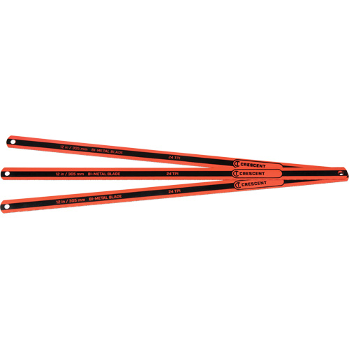 Lames de rechange pour scie &agrave; m&eacute;taux, Bim&eacute;tal, 12" lo, 24 dents par pouce Helyx Safety & Industrial Supplies