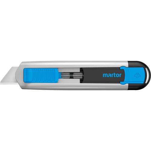 Secunorm 525 Retractable Safety Knife with Blunt Tip Blade, 18 mm, Aluminum Handle Helyx Safety & Industrial Supplies