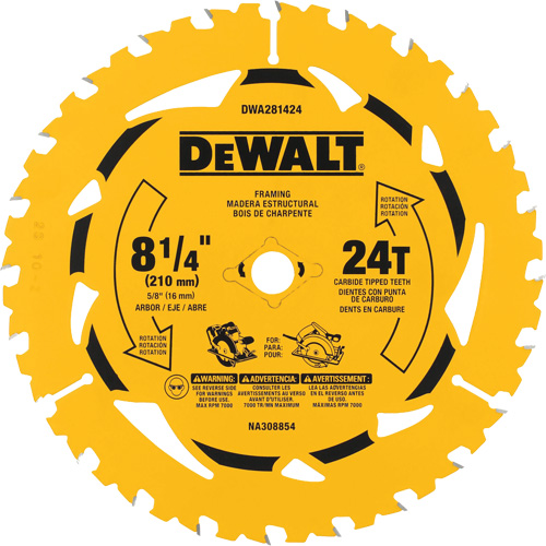 Lame de scie circulaire &agrave; refendre, 8-1/4", 40 dents, Pour Bois Helyx Safety & Industrial Supplies