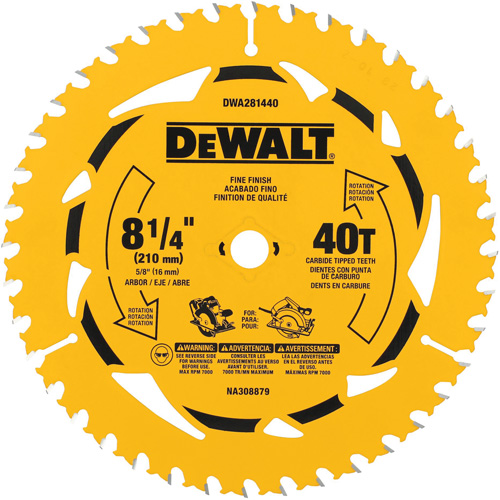 Cross Cutting Circular Saw Blade, 8-1/4", 40 Teeth, Wood Use Helyx Safety & Industrial Supplies