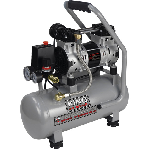 Ultra-Quiet Oil-Free Air Compressor, Gas, 3 gal., 135 PSI Helyx Safety & Industrial Supplies