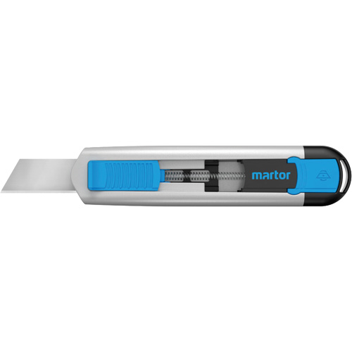 Couteau r&eacute;tractable SECUNORM 540 avec lame Styropor no 17940, 36 mm, Acier inoxydable, Robuste, Prise en Aluminium Helyx Safety & Industrial Supplies