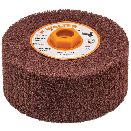 Blendex Surface Conditioning Drum, 4-1/2" Dia. x 2" W, 5/8"-11 Arbor, Medium Grit Helyx Safety & Industrial Supplies