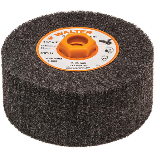 Blendex Surface Conditioning Drum, 4-1/2" Dia. x 2" W, 5/8"-11 Arbor, Super Fine Grit Helyx Safety & Industrial Supplies