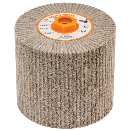 Tambour de conditionnement de surface Blendex, 4-1/2" dia. x 4" la, 5/8"-11 Arbre, Grain Fin Helyx Safety & Industrial Supplies
