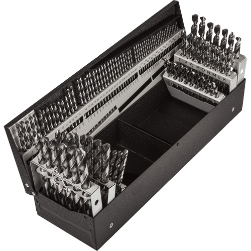 Jeu de forets s&eacute;rie courte combin&eacute;s, 114 morceaux, Acier rapide Helyx Safety & Industrial Supplies