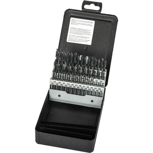 Stub Length Drill Bit Set, 60 Pieces, High Speed Steel Helyx Safety & Industrial Supplies