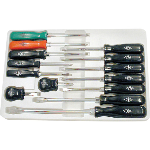 ISD-14 ITC&reg; Professional ABS Handle Screwdriver Set, 14 Pcs., Magnetic Helyx Safety & Industrial Supplies