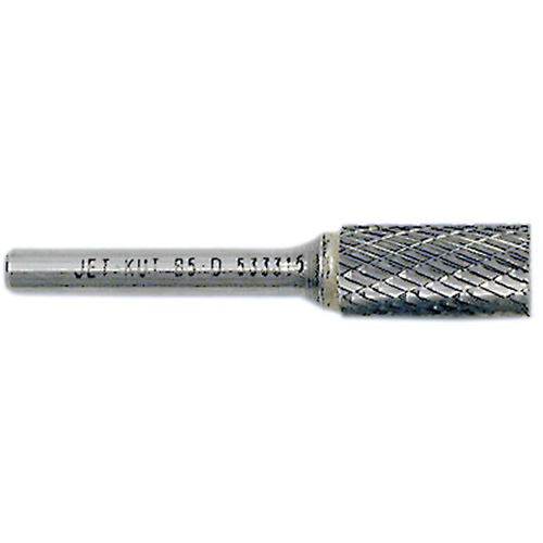 JET-KUT Cylindrical Shape Burr with End Cut, 1/4" Dia., 1/4" Shank, 5/8" Depth of Cut Helyx Safety & Industrial Supplies