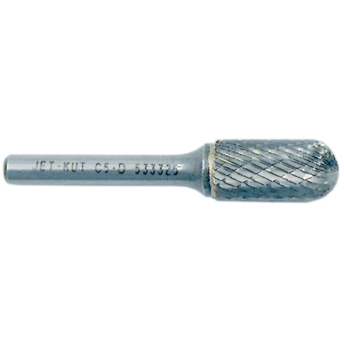 JET-KUT Round Nose Shape Bur, 1/4" Dia., 5/8" Depth of Cut Helyx Safety & Industrial Supplies