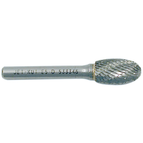 Oval Burr, 1/4" Dia., 1/4" Shank, 3/8" Depth of Cut Helyx Safety & Industrial Supplies
