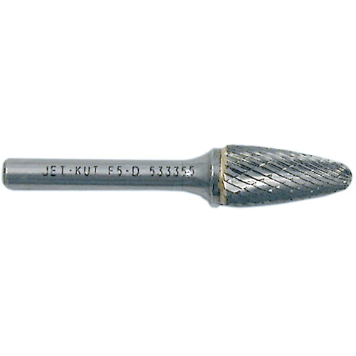 F1-D JET-KUT&reg; Tree Shape Burr with Radius End, 1/4" Dia., 5/8" Depth of Cut Helyx Safety & Industrial Supplies