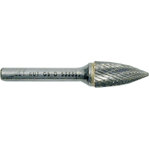 G3-D JET-KUT&reg; Tree Shape Burr with Pointed End, 3/8" Dia., 1/4" Shank, 3/4" Depth of Cut Helyx Safety & Industrial Supplies