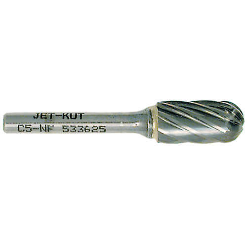 C5-NF JET-KUT&reg; Ball Nose Shape Bur for Aluminum/Non-ferrous Materials, 1/2" Dia. Helyx Safety & Industrial Supplies