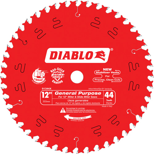 Saw Blades - General Purpose, 12", 44 Teeth, Wood Use Helyx Safety & Industrial Supplies