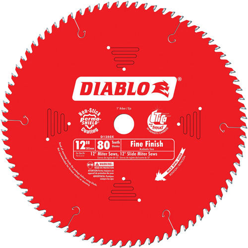 Contractor Saw Blades - Fine Finishing Saw Blades, 12", 80 Teeth, Wood Use Helyx Safety & Industrial Supplies