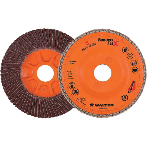 Enduro-Flex Flap Disc, 4-1/2" x 7/8", Type 27, 80 Grit, Zirconia Alumina Helyx Safety & Industrial Supplies