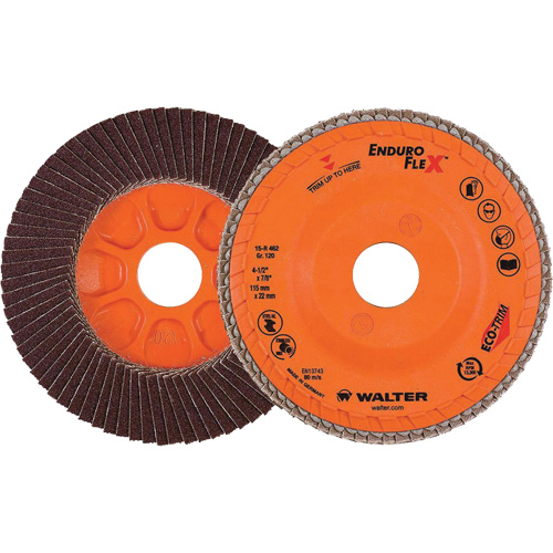 Enduro-Flex Flap Disc, 4-1/2" x 7/8", Type 27, 120 Grit, Zirconia Alumina Helyx Safety & Industrial Supplies