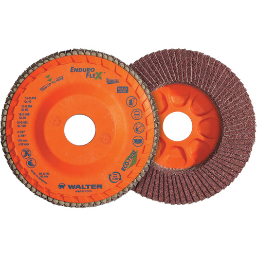 Enduro-Flex Stainless Flap Disc, 4-1/2" x 7/8", Type 27, 60 Grit, Zirconia Alumina Helyx Safety & Industrial Supplies