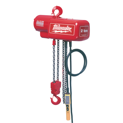 Palan &eacute;lectrique &agrave; chaîne, Lev&eacute;e 10', Capacit&eacute; 1000 lb (0,5 tonne), 16 pi/min Helyx Safety & Industrial Supplies