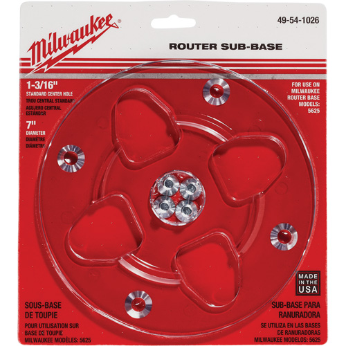 Clear 7" Diameter 1-3/16" Center Hole Sub-Base Helyx Safety & Industrial Supplies