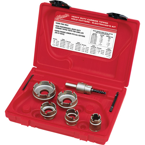 Sheet Metal Carbide Cutter Electrician's Kit, 7 Pieces Helyx Safety & Industrial Supplies