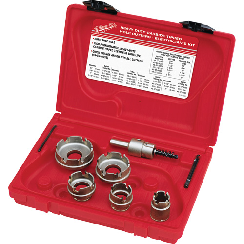 Sheet Metal Carbide Cutter Electrician's Kit, 5 Pieces Helyx Safety & Industrial Supplies