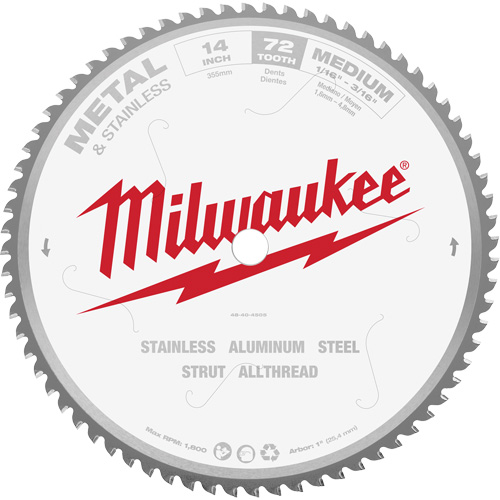 Endurance&reg; Circular Saw Blade, 14", 72 Teeth, Metal Use Helyx Safety & Industrial Supplies