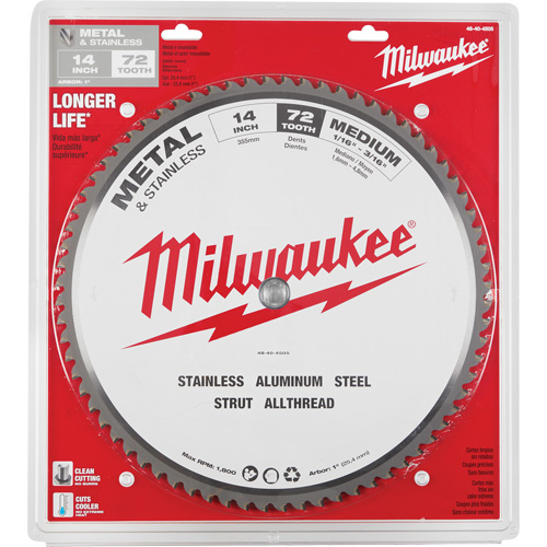 Endurance&reg; Circular Saw Blade, 14", 72 Teeth, Metal Use Helyx Safety & Industrial Supplies