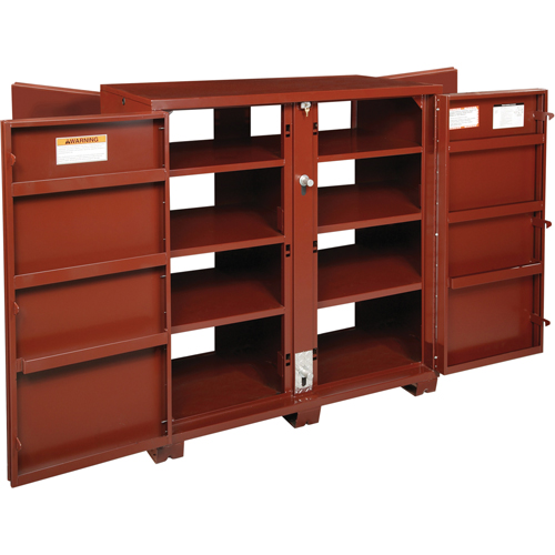 Jobsite Shelf Cabinet, Steel, 63.7 Cubic Feet, Red Helyx Safety & Industrial Supplies