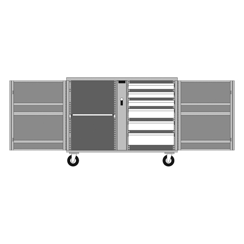 &eacute;tabli roulant, 49-7/8" la x 40-5/8" h x 26-7/8" p, Capacit&eacute; de 24,6 pi³ Helyx Safety & Industrial Supplies