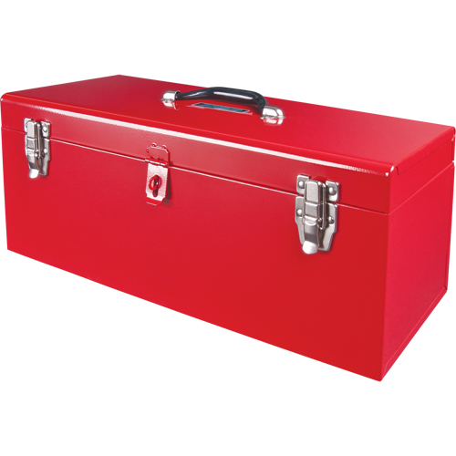 ATB100 Portable Tool Box with Metal Tool Tray, 8-3/4" D x 21" W x 9" H, Red Helyx Safety & Industrial Supplies
