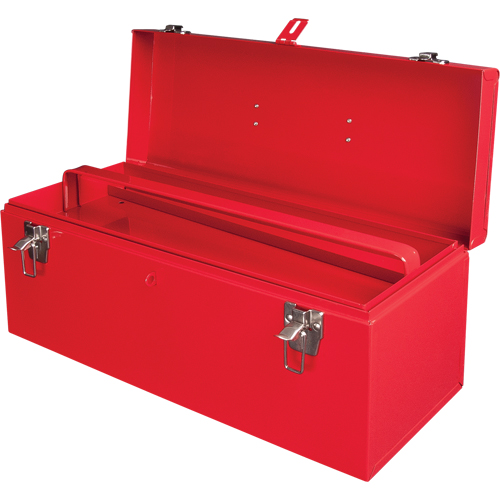 ATB100 Portable Tool Box with Metal Tool Tray, 8-3/4" D x 21" W x 9" H, Red Helyx Safety & Industrial Supplies