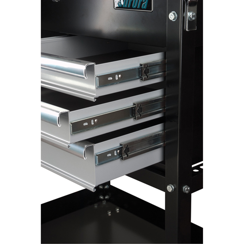 Utility Cart, 4 Drawers, 18" L x 33" W x 39" H, Black Helyx Safety & Industrial Supplies