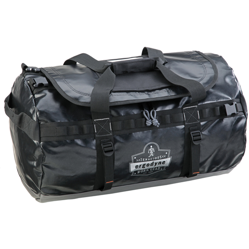 Water Resistant Duffel Bags, Vinyl, 1 Pockets, Black Helyx Safety & Industrial Supplies