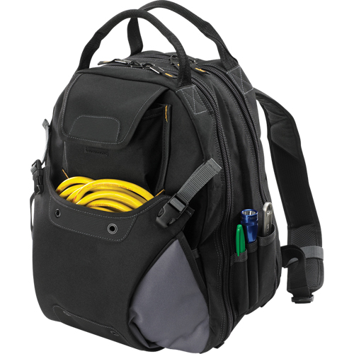 Sacs &agrave; dos pour outils &agrave; 44 pochettes, 16" lo x 13-1/4" la, Noir, Polyester Helyx Safety & Industrial Supplies