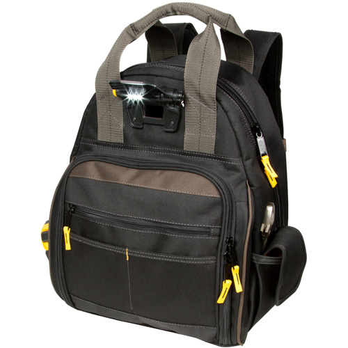 Sacs &agrave; dos pour outils Techgear &agrave; 53 pochettes, 16" lo x 13-1/4" la, Noir, Polyester Helyx Safety & Industrial Supplies
