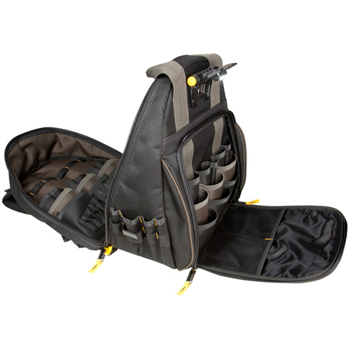 Sacs &agrave; dos pour outils Techgear &agrave; 53 pochettes, 16" lo x 13-1/4" la, Noir, Polyester Helyx Safety & Industrial Supplies