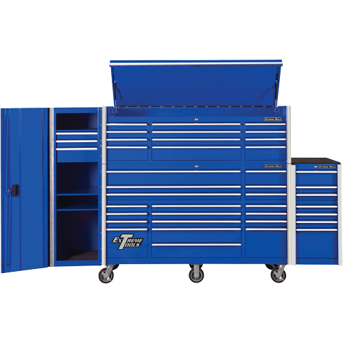 Armoire lat&eacute;rale s&eacute;rie RX, 3 tiroirs, 19" la x 25" p x 61" h, Bleu Helyx Safety & Industrial Supplies