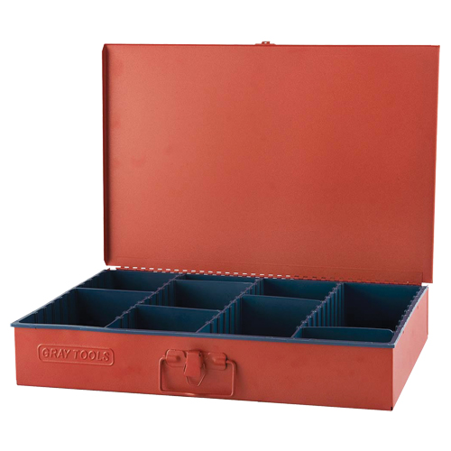 Compartment Box With 12 Adjustable Compartments, 12" D x 18" W x 3" H, Red Helyx Safety & Industrial Supplies