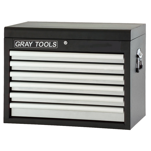Coffre sup&eacute;rieur - 6 tiroirs, 26" la, 6 tiroirs, Noir Helyx Safety & Industrial Supplies