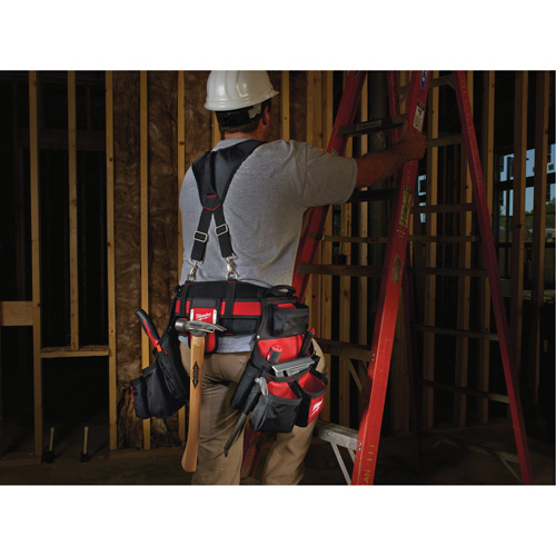 Contractor Work Belt With  Suspension Rig, Nylon, Black Helyx Safety & Industrial Supplies