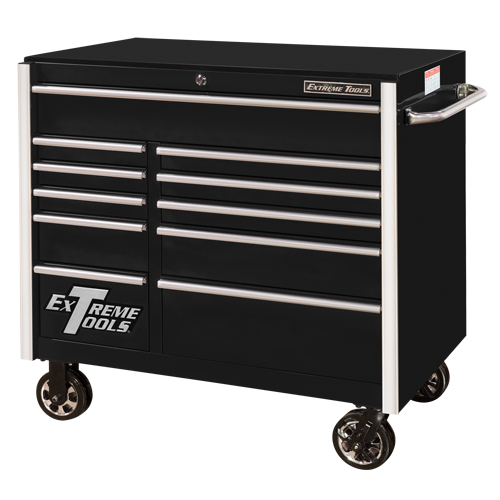 Armoire roulante pour outils s&eacute;rie RX, 11 tiroirs, 41-1/2" la x 25-1/2" p x 40-1/2" h, Noir Helyx Safety & Industrial Supplies